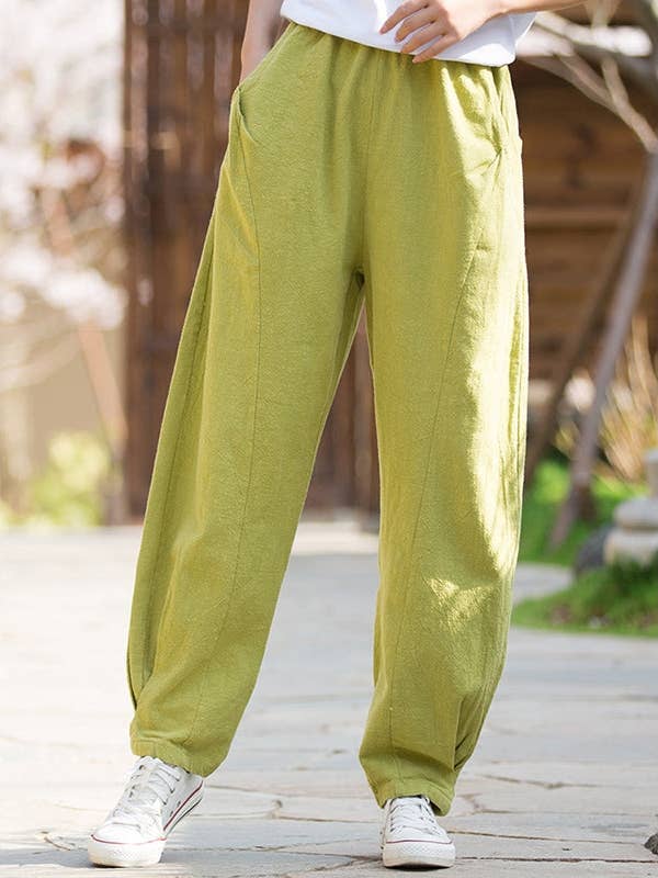 Vintage Loose Split-Joint With Pocket Solid Color Bloomers Pants and other Purchase Wholesale bloomer pants. Free Returns & Net 60 Terms on Faire trending on Faire.