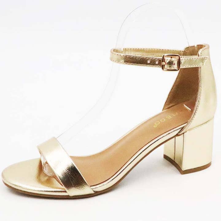 Mars Sky Shoes Wholesale - Wholesale Low Heels - Women's - Bamboo HEADLINE-50 Block Heel One Band Ankle Strap Sandals