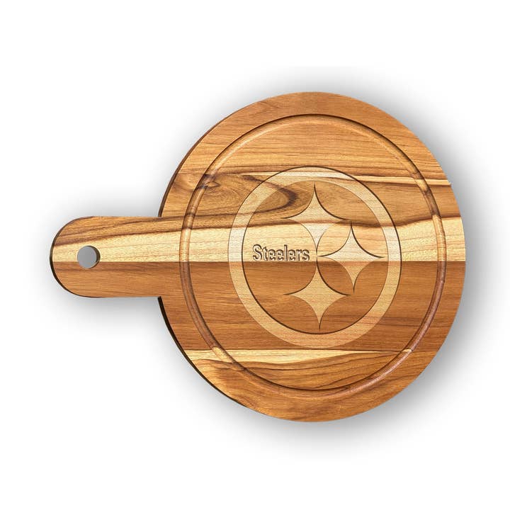 NFL Pittsburgh Steelers Solides Teak Rundes Käsebrett für den Großhandel von Fan Creations