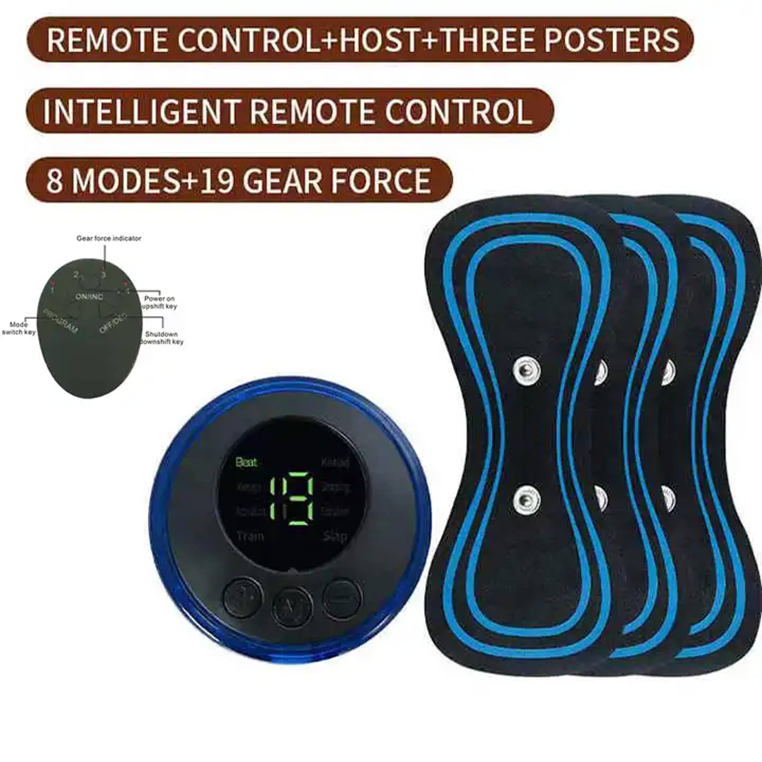 GulleeGadgets - Vente Appareils de massage - Masseur de nuque et dos EMS à chargement portable, en vrac2