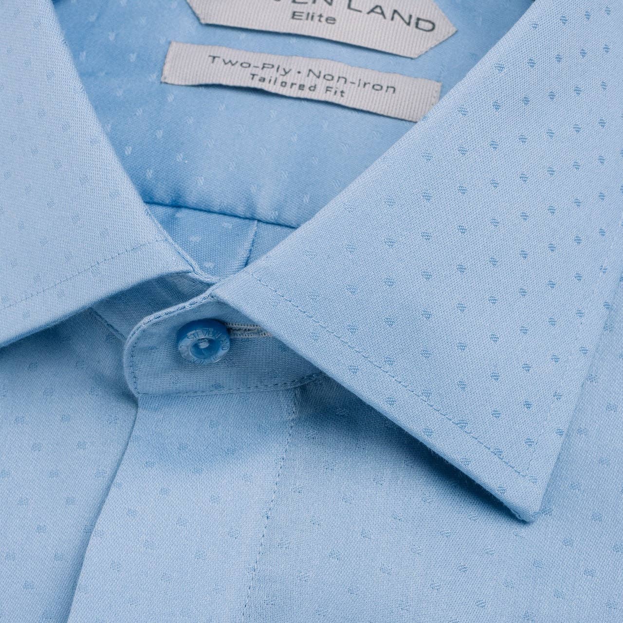 Steven Land – wholesale Skjortor – Herr – Opulensen | Fransk Manschett | Dubbelvävd Bomull | Ljusblå1