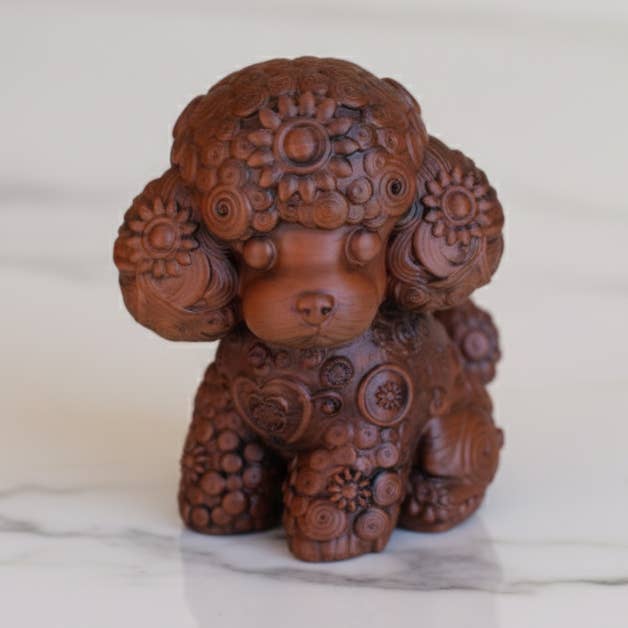 Decorative Poodle Figurine – Hand-Finished 3D Art Sculpture for wholesale by Eterna Wonder