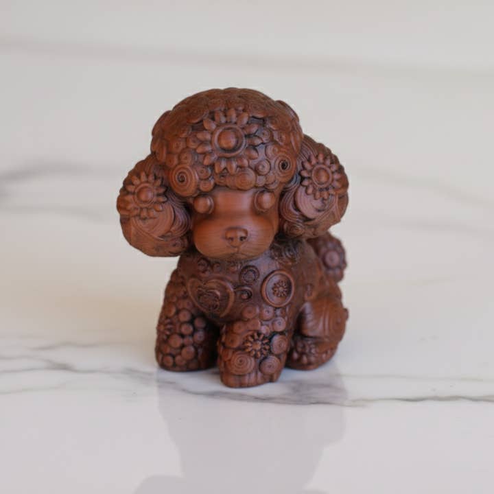 Decorative Poodle Figurine – Hand-Finished 3D Art Sculpture for wholesale by Eterna Wonder