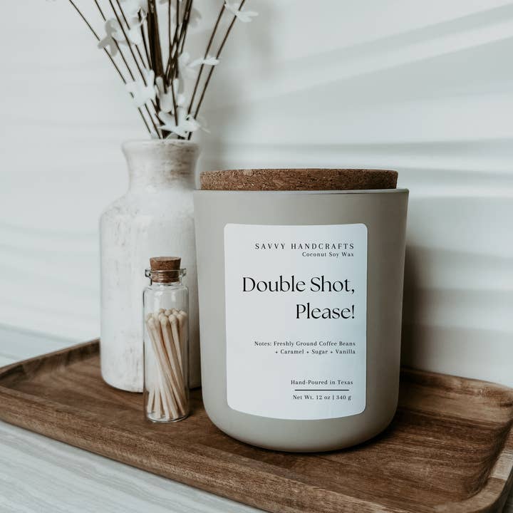 Savvy Handcrafts - Wholesale Jar/Filled Candle - 12oz Candle - Double Shot, Please!2