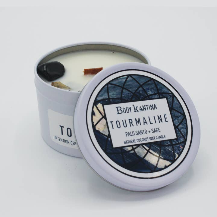 TOURMALINE CRYSTAL CANDLE for wholesale by Body Kantina