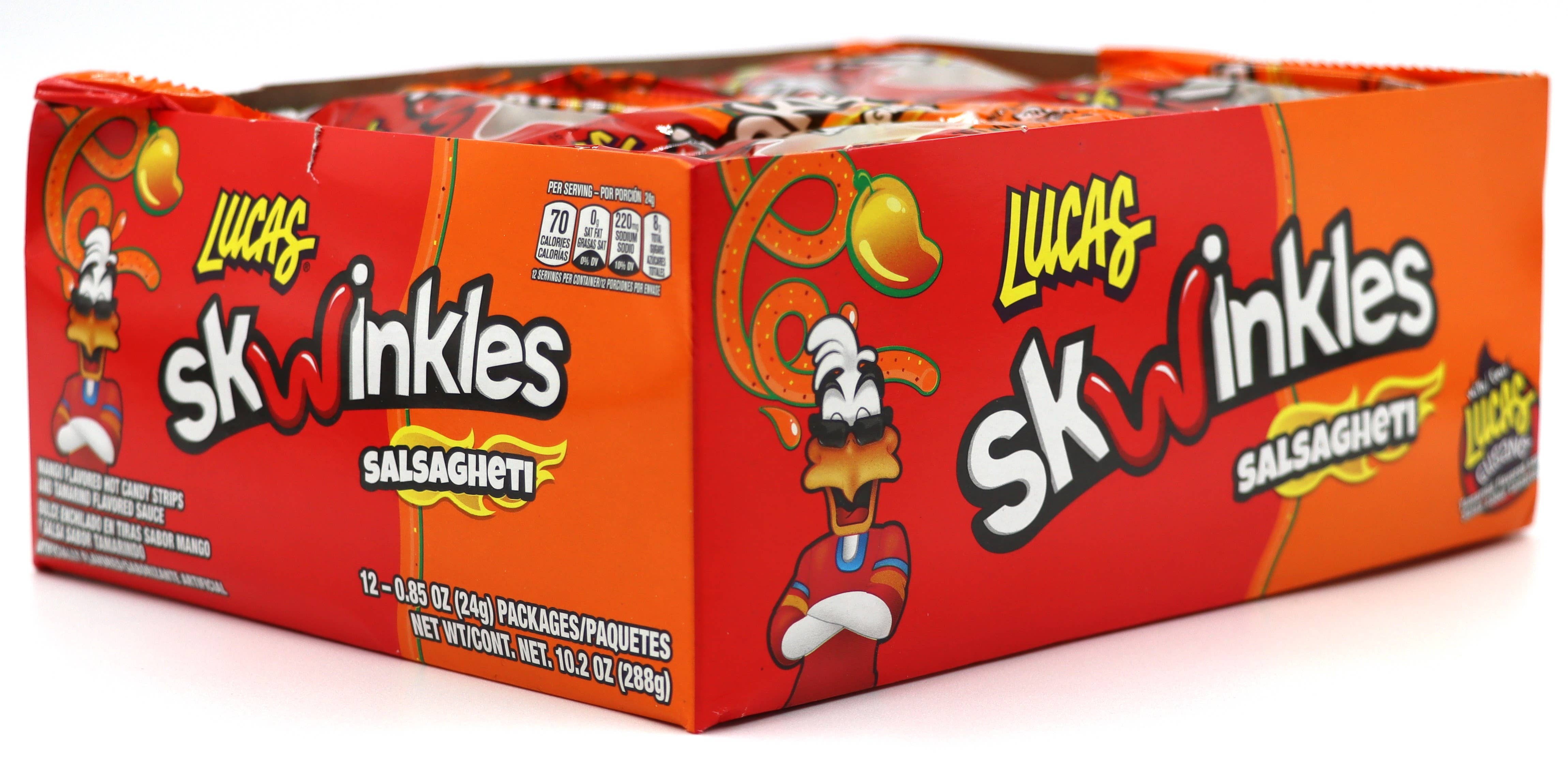 Grandpa Joe's Candy Shop - Wholesale Gummy - Lucas Skwinkles Salsagheti Mango, 12ct1