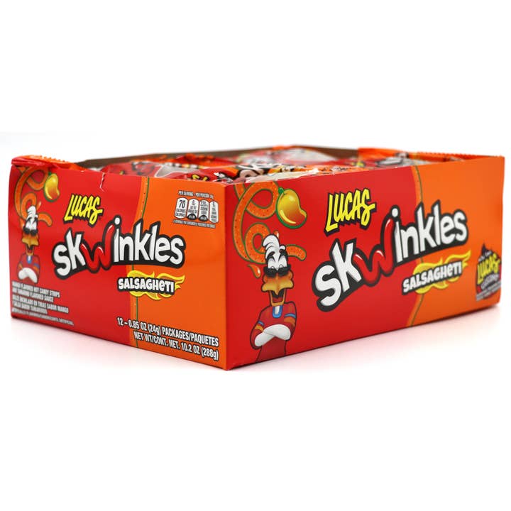 Grandpa Joe's Candy Shop - Wholesale Gummy - Lucas Skwinkles Salsagheti Mango, 12ct1