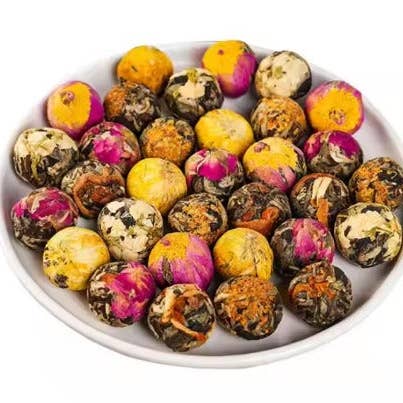 The Grateful Tea Co - Wholesale Tea Bags - White Tea Balls w/ Fruit and/or Flowers (6-Pack, 1 of Each)1