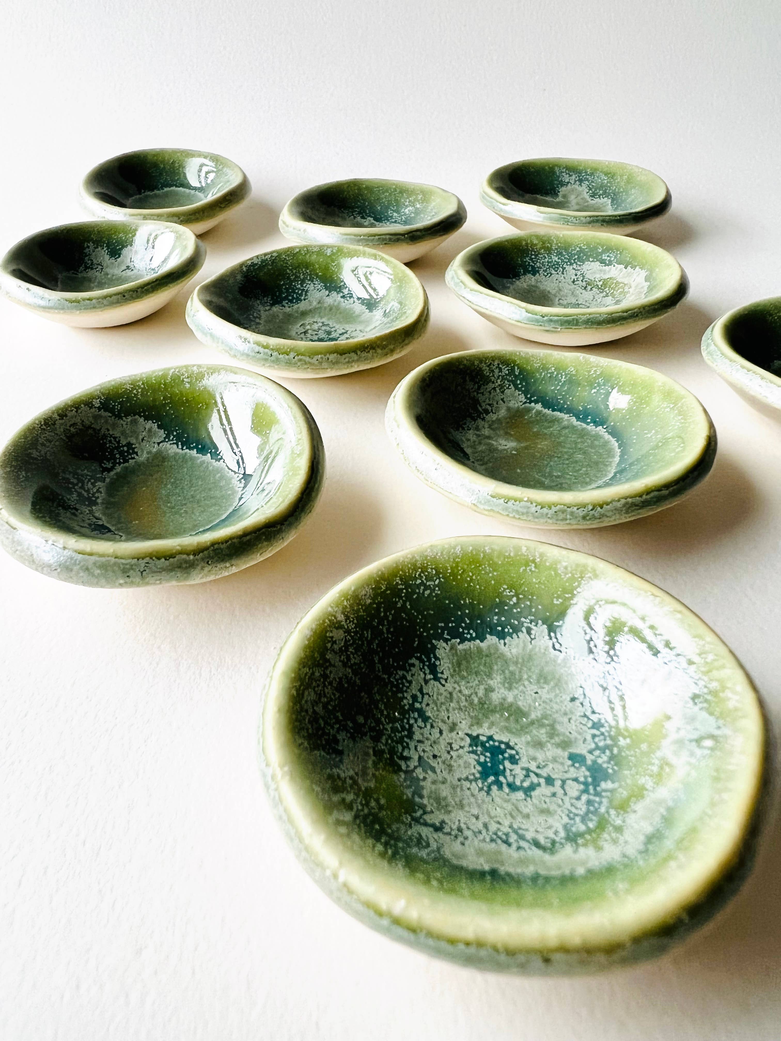 MoonMoon Ceramics – wholesale Jewellery dish – Green Tea Tiny Ring Dish6