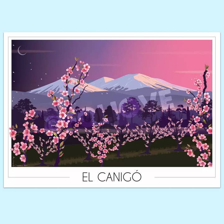 Canigou Plakat Ferskentræer i Blomst for engroshandel hos Foliove