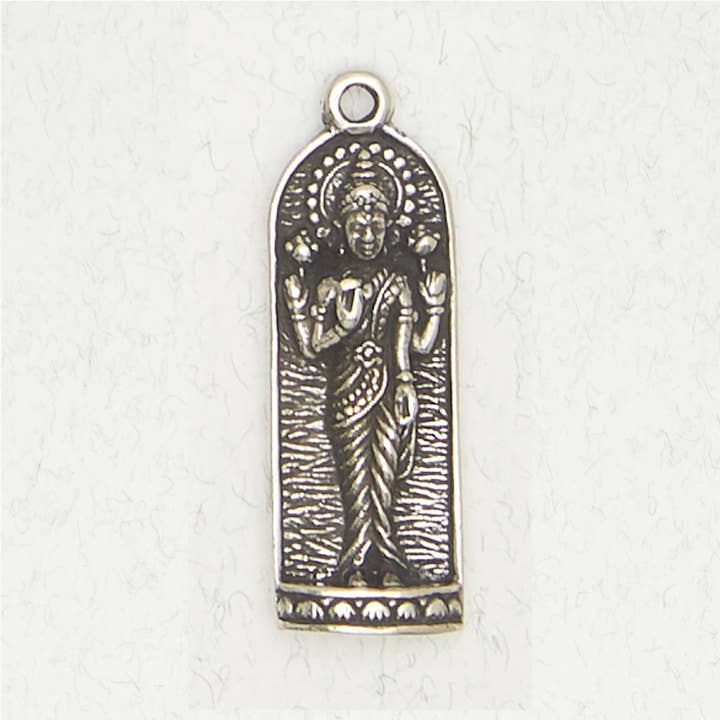 Nirvana - Vendita all'ingrosso Ciondolo/pendente - Collana con pendente in peltro indù - Lakshmi - Dea della Ricchezza