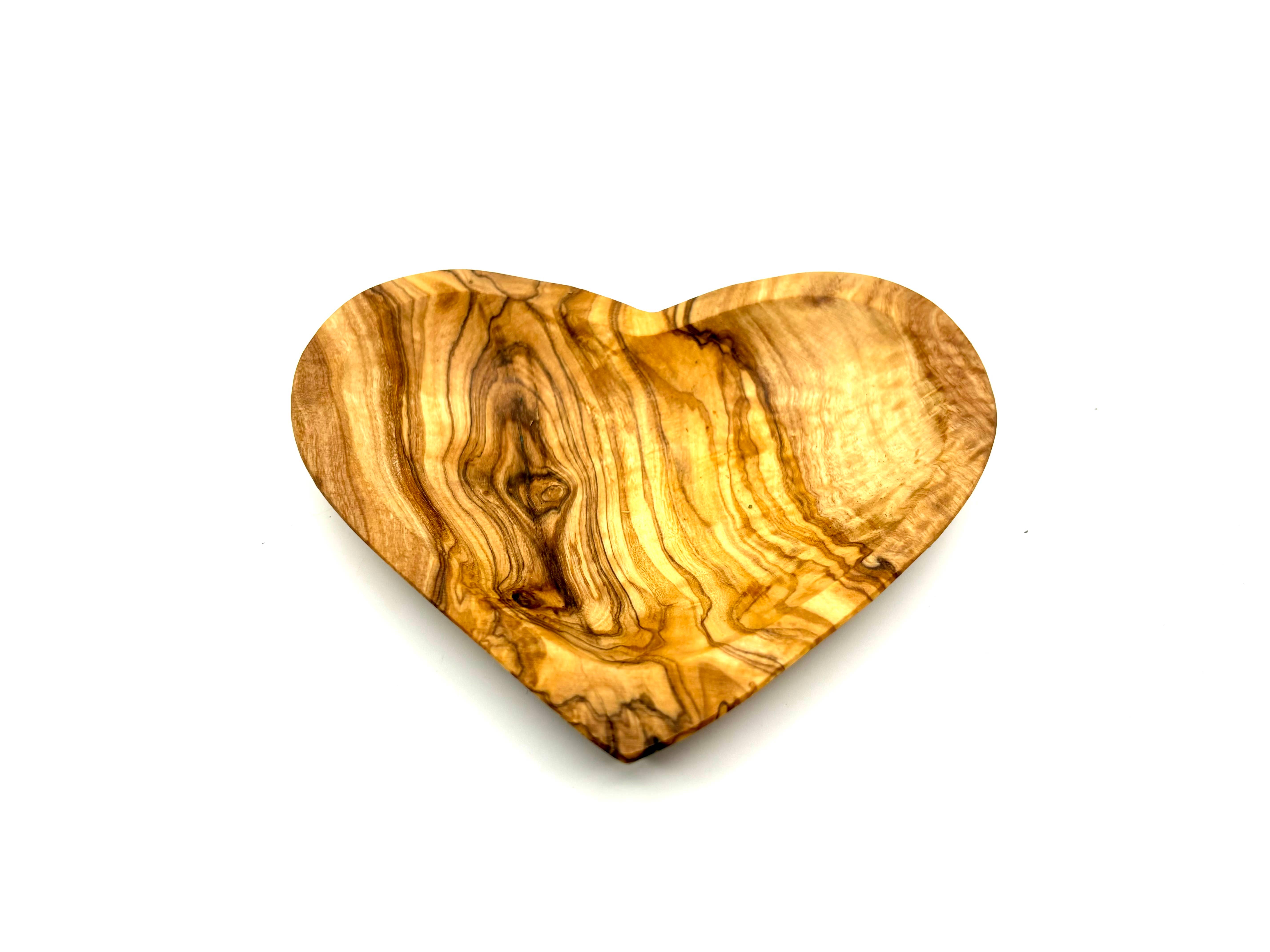 olivenholz-erleben - Vendita all'ingrosso Ciotole/Piatti decorativi - Ciotola a forma di cuore in legno d'olivo2