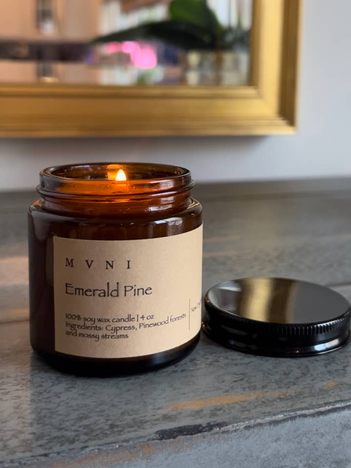 Emerald Pine Soy Candle 4 oz for wholesale by Fairylore