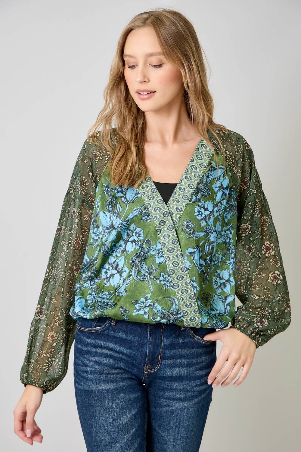 Mystree - Wholesale Blouse - Women's - 61318 Mixed Print Blouse9