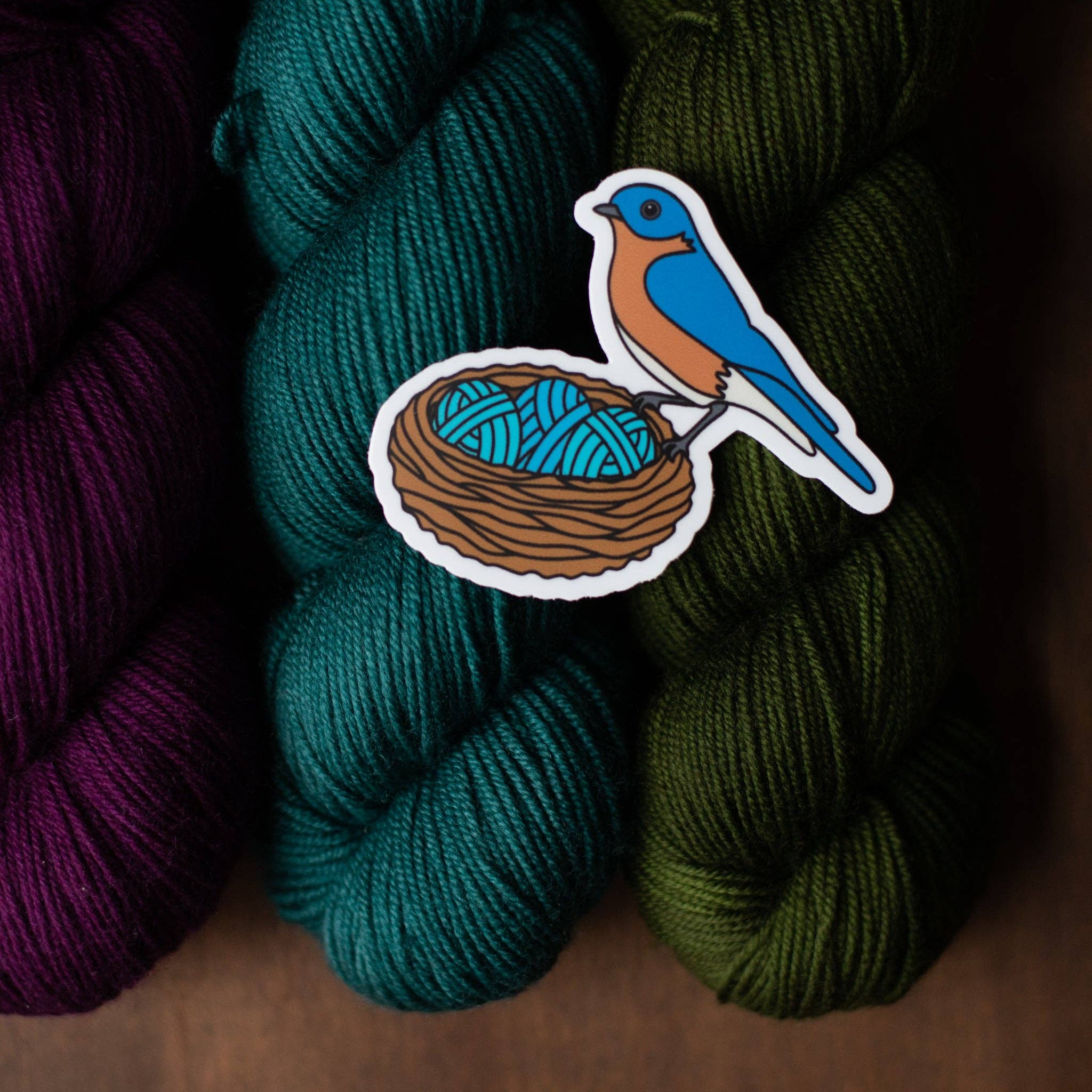 Camp Stitchwood - Wholesale Sticker - Bluebird Nest Sticker3