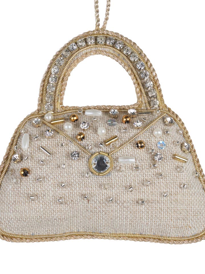 Purse Handmade Irish Linen Mother's Day Festive Ornament for wholesale by Katie Larmour Linen