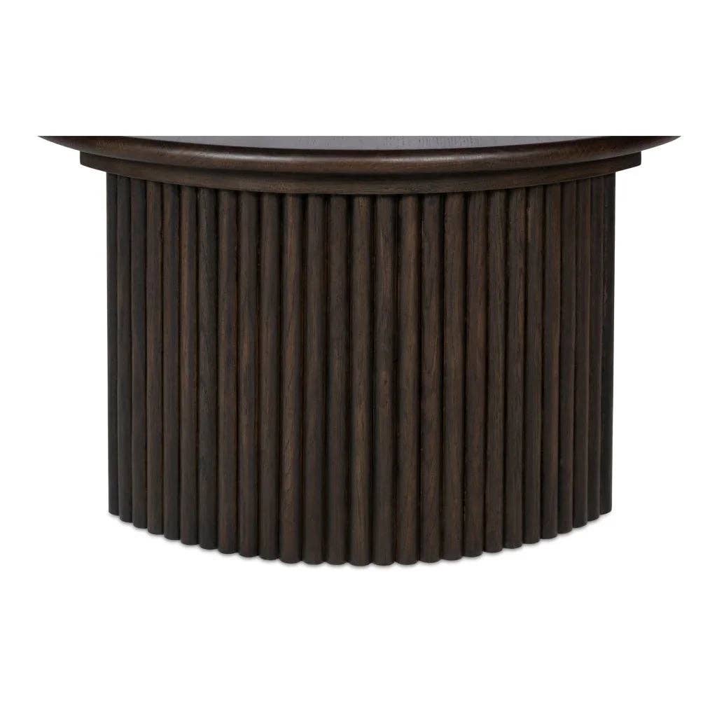 LOOMLAN - Wholesale Coffee Table - Penny Solid Oak Top Round Coffee Table7