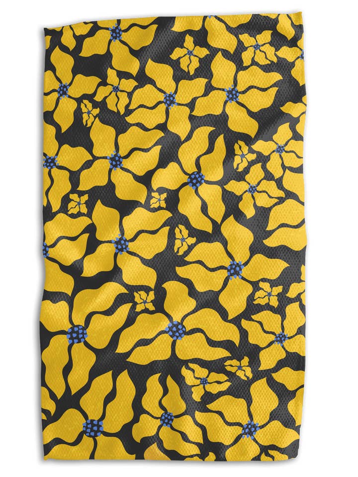 Modern Sunflowers 18x30 Work-harder Double-Sided Towel for wholesale by Absorb-Lumen