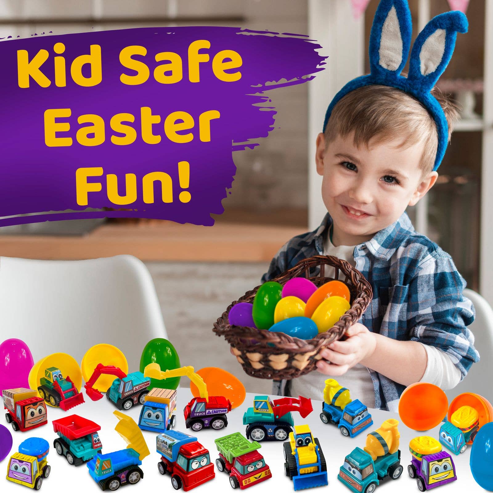 Stargo Brands Llc – wholesale Leksaksbil/Lastbil - Barn – Påskägg med minibil - set om 16 stycken5