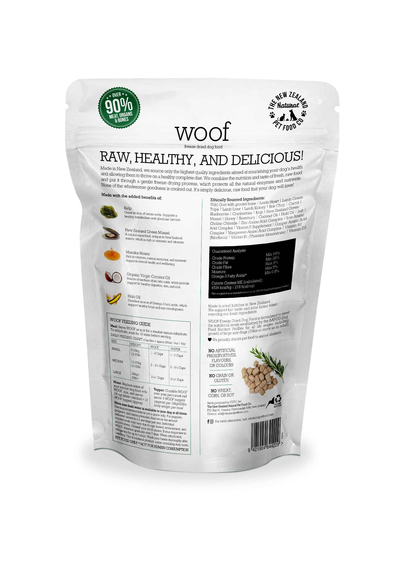 The New Zealand Natural Pet Food Co - Wholesale Pet Food - Dog - Woof Wild Goat Freeze Dried Dog Food 1.76oz | 9.9oz | 2.2lb7