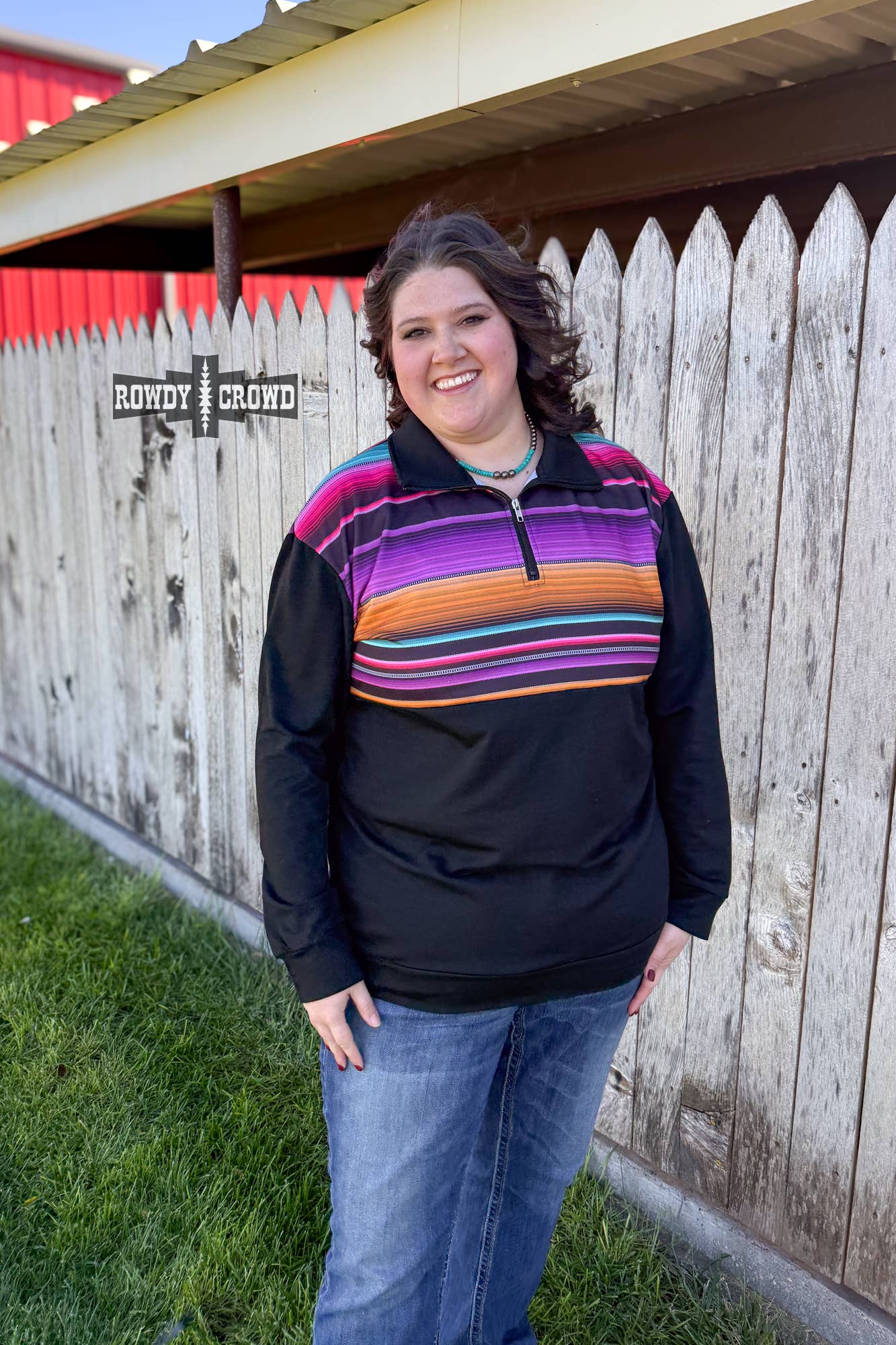 Rowdy Crowd Clothing - Wholesale Sweatshirt - Women's - Gaucho Half Zip2