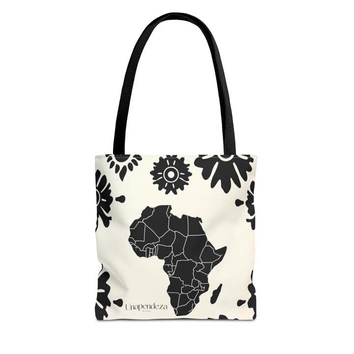 Bolso Tote Afro Bloom con Estilo de Mapa Africano | Bolsa de Compras Ecológica y Reutilizable para venta al por mayor de Unapendeza by Furahi