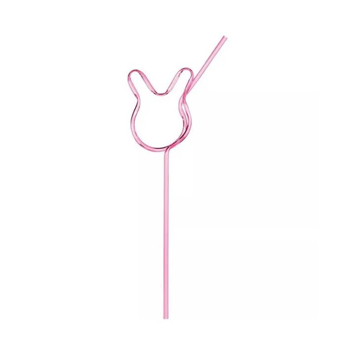 Pink Bunny Straw for wholesale by Glitter Party Co