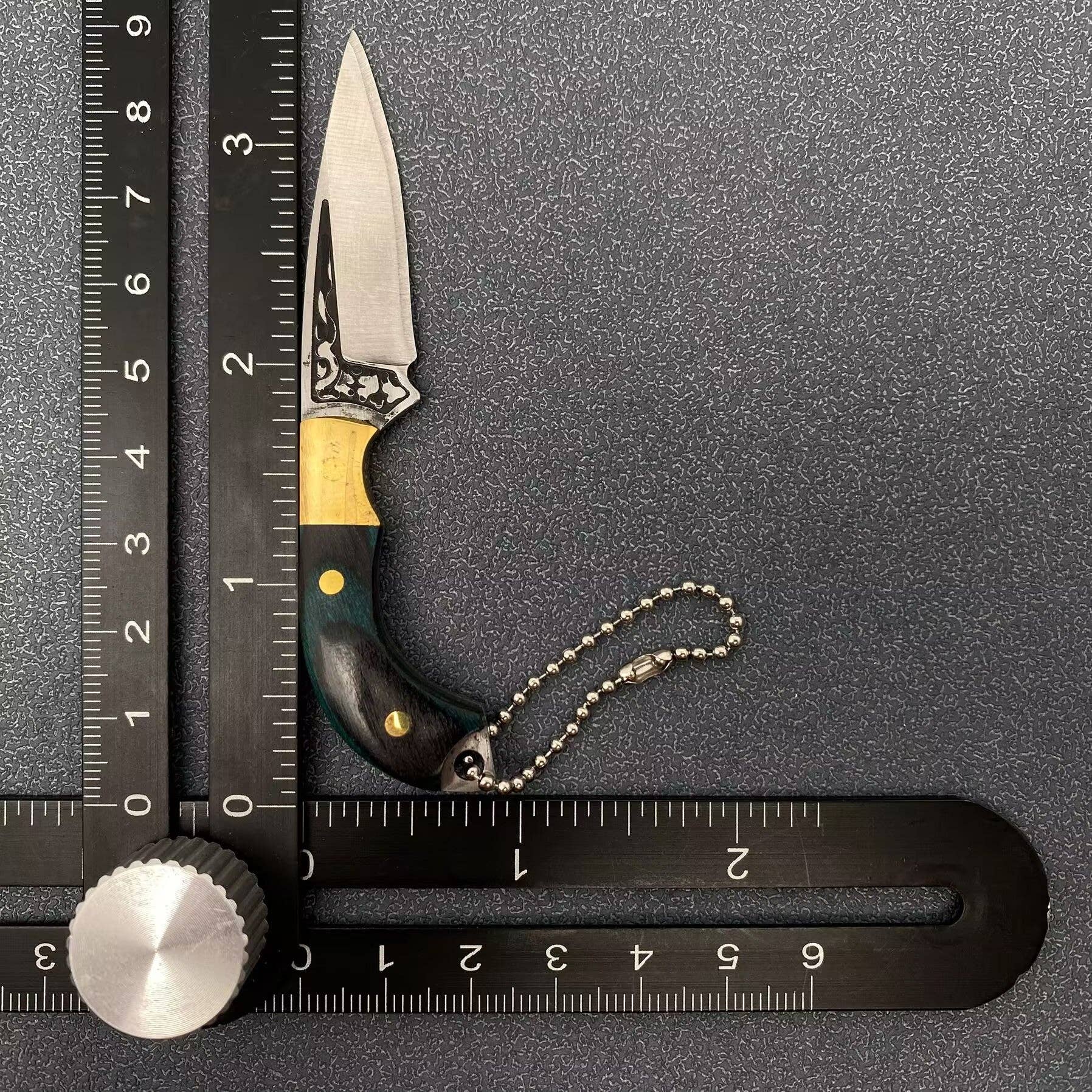 Mio Queena – Großhandel Taschenmesser/Halter – Tragbares Mini-Messer aus Edelstahl mit Holzgriff und Schutzhülle4