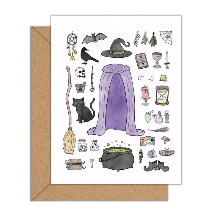 Tarjeta Witch Gear para venta al por mayor de Jodi Lynn's Emporium of Doodles
