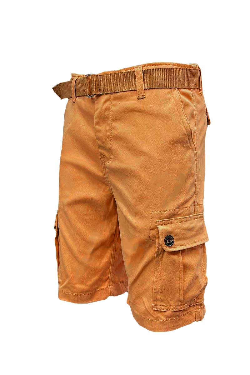 WEIV - Wholesale Shorts - Men's - CS002 Mens Casual Cotton Belted Cargo Shorts9