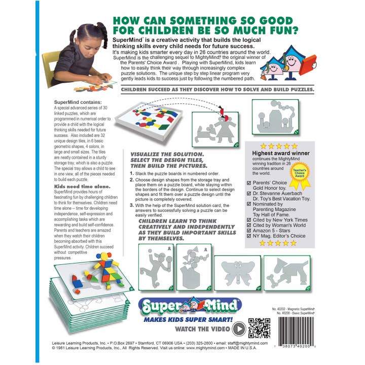 Mighty Mind Kids/Leisure Learning Products - Wholesale Puzzle - Kids - Original SuperMind®- packed 24