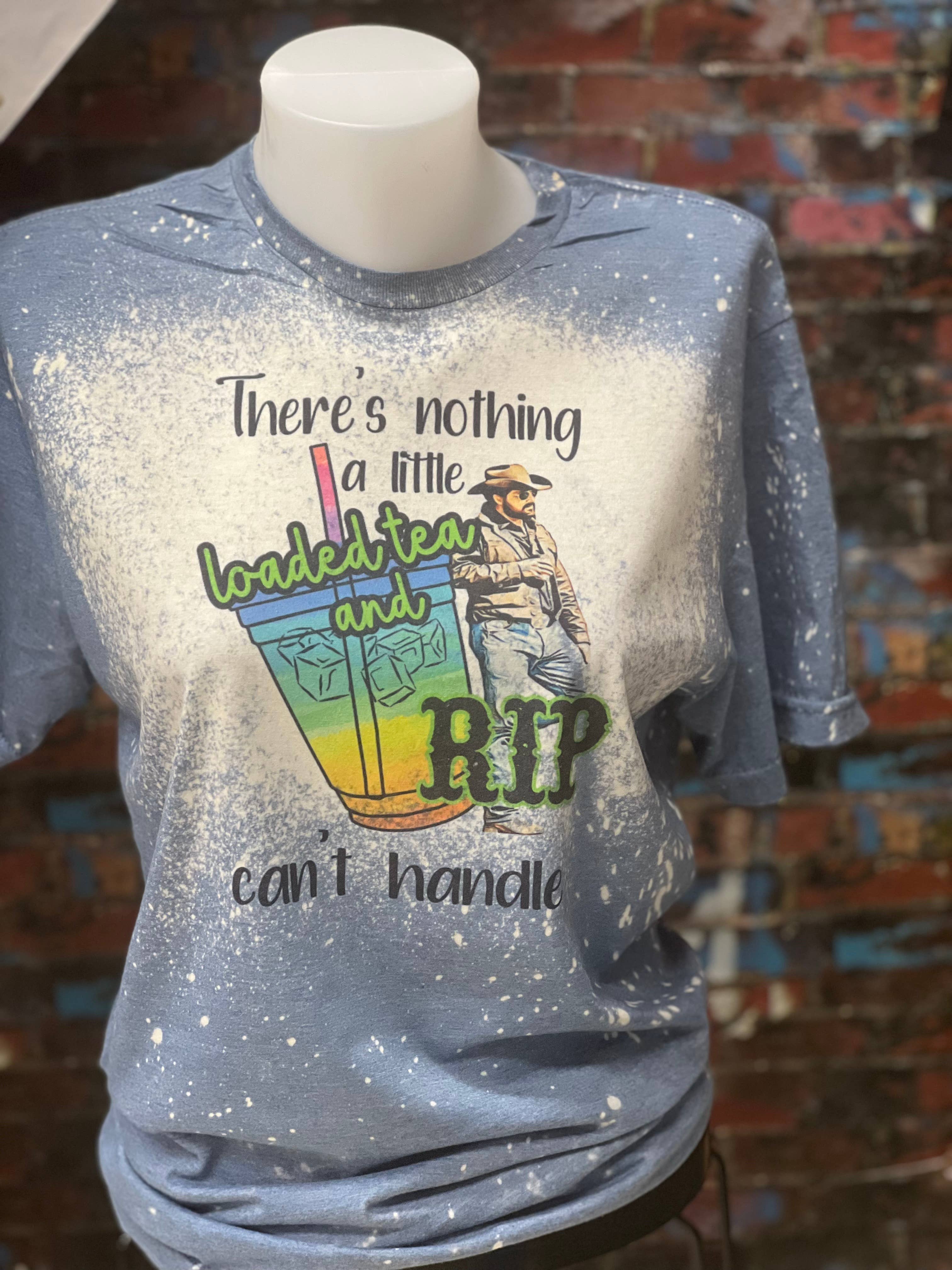 99designz – Engroshandel T-shirt med print - Dame – Læsset te og RIP Yellowstone-bleget Tee2