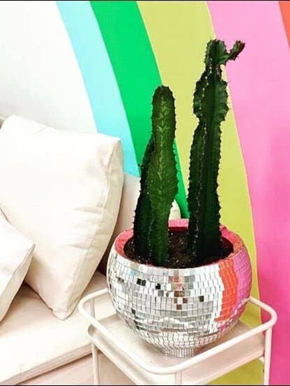 12" Disco-Kugel-Pflanzgefäß für den Großhandel von PrissyEm Disco Party and Barware