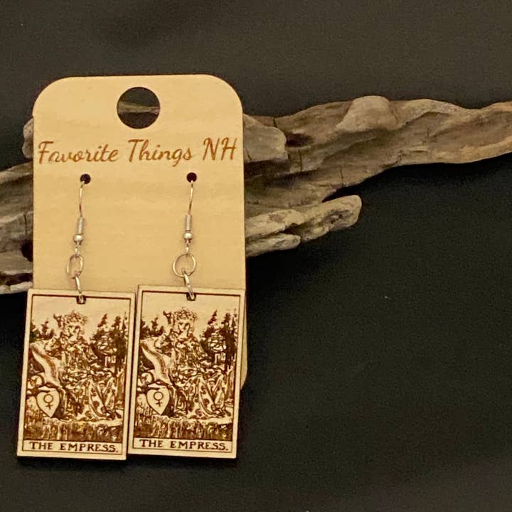 The Empress Tarot Card Earring for wholesale by Favorite Things, NH