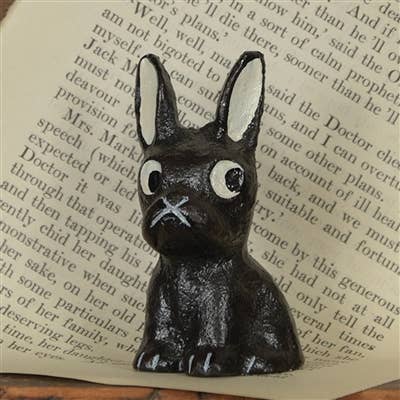 HomArt - Wholesale Decorative Figurine - Tonka the Frenchie - Cast Iron Dog - Black and White2