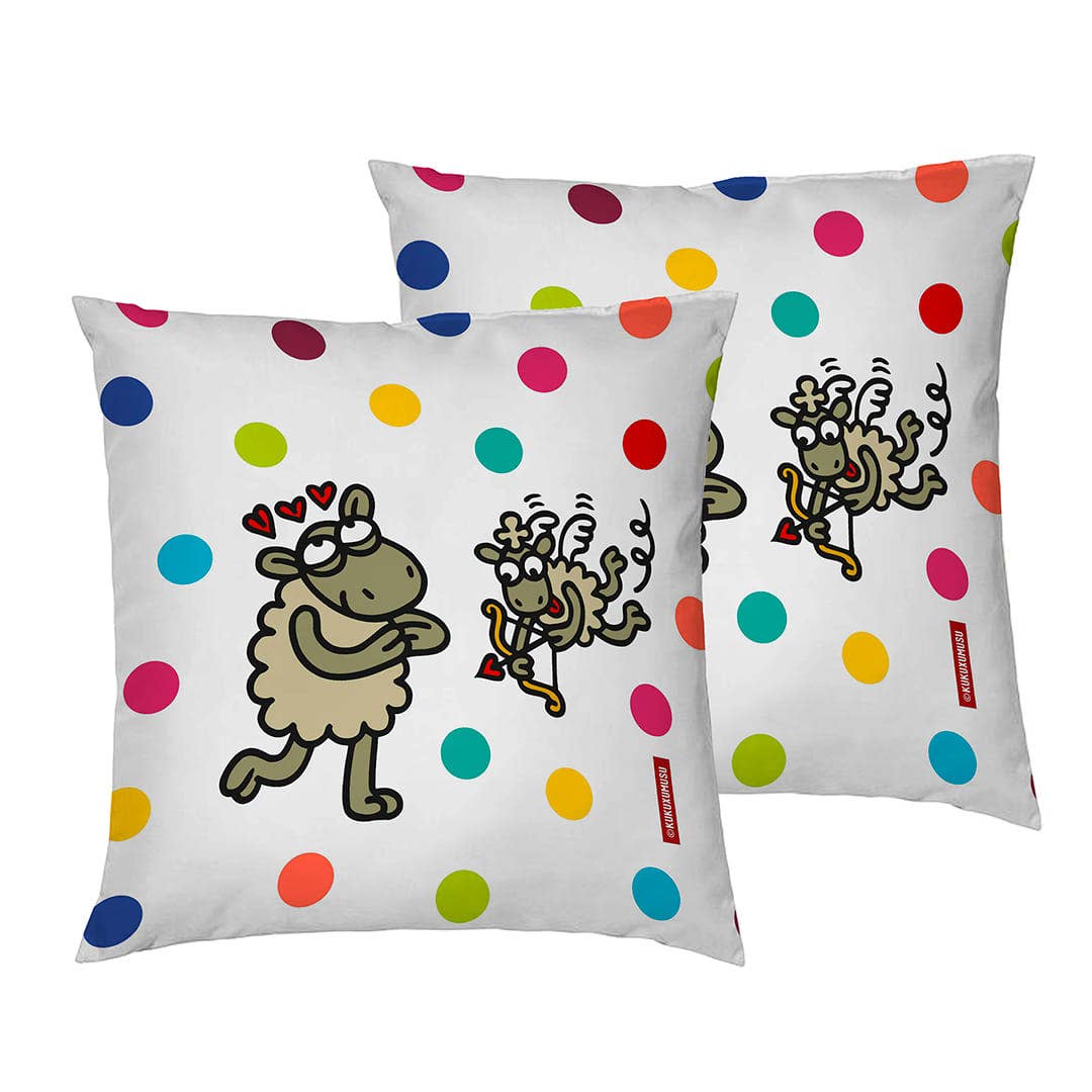 Multicolore Housses d'oreiller 65 x 65 (2) cm Kukuxumusu Burla en vente sur Faire0