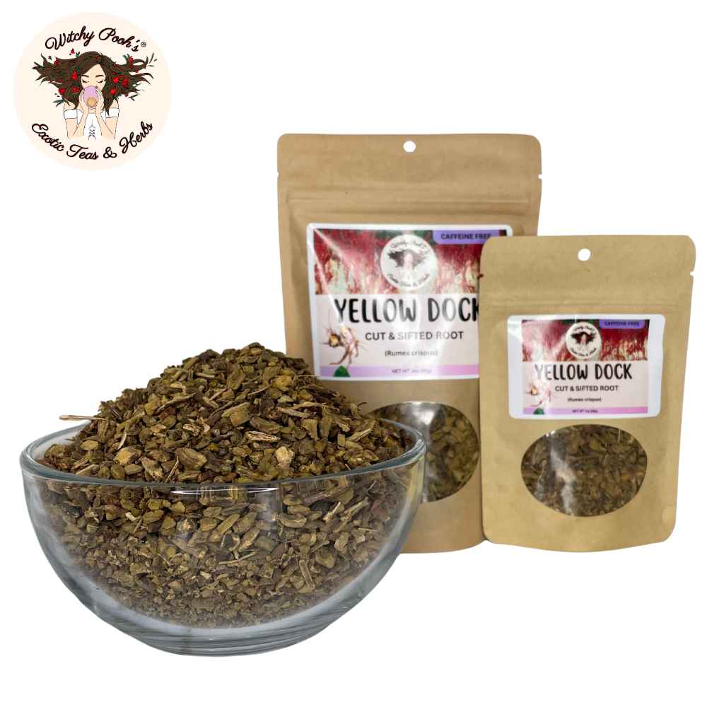 Witchy Pooh's Exotic Teas & Herbs - Wholesale Loose Tea - Witchy Pooh's Yellow Dock Tea - Cut & Sifted Root, Caffeine 5