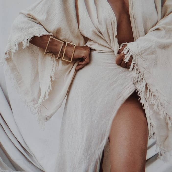 Bisjoux - Wholesale Cuff Bracelet - Brass bold cube square bangle bracelet 2 sizes10