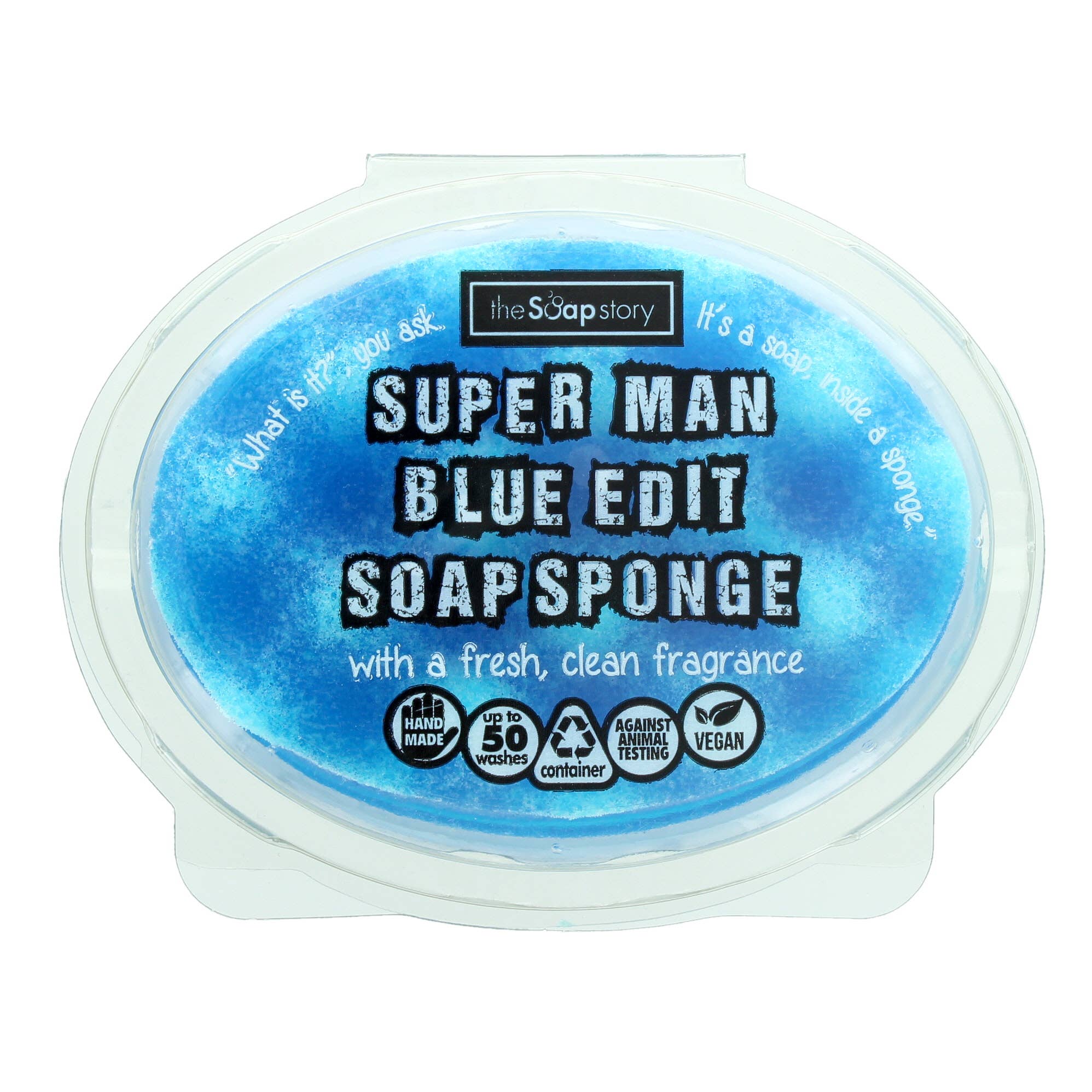 The Soap Story - Wholesale Bath Pouf/Sponge - Super Man Blue Edit Soap Sponge1