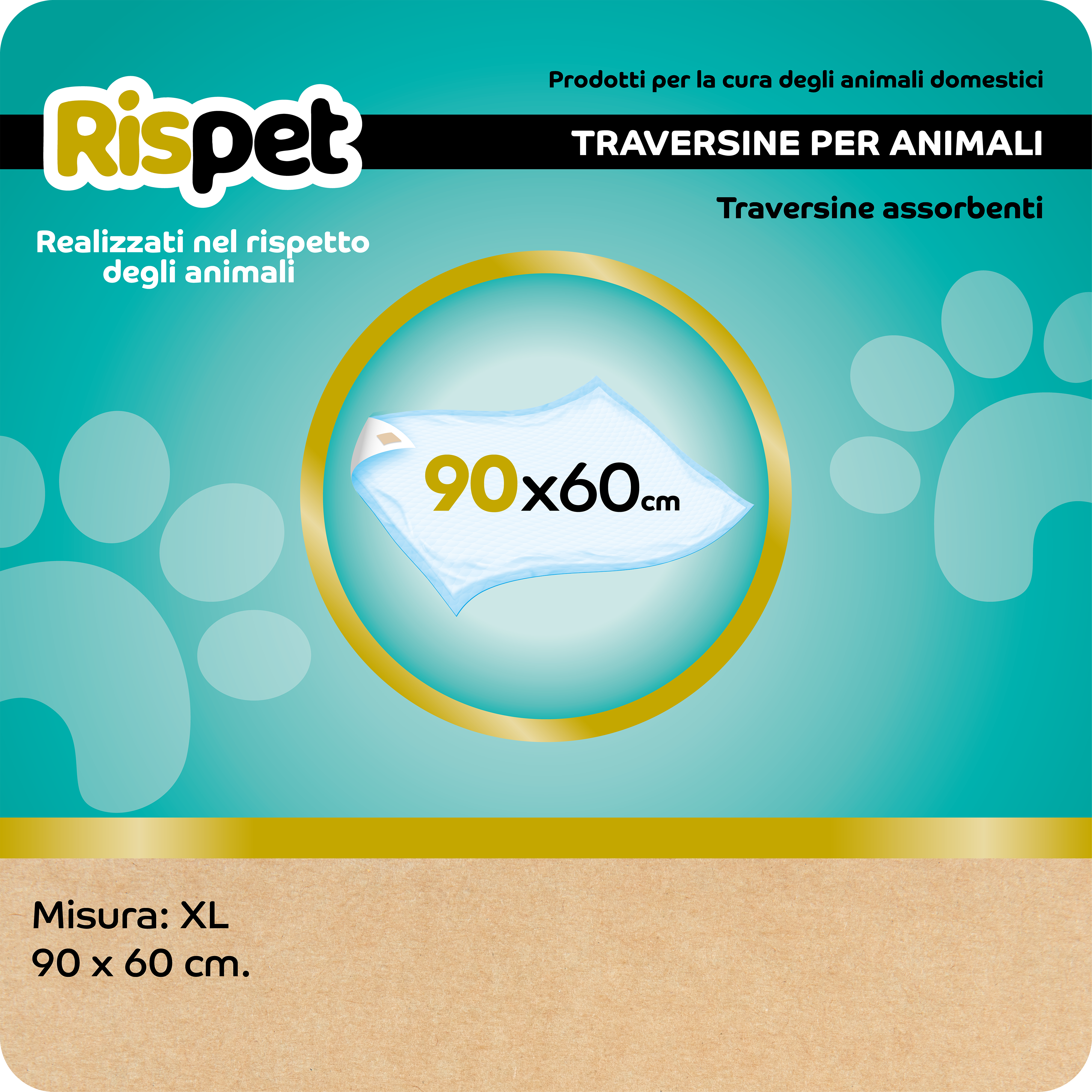 Babylino - Wholesale Pet Pee Pad - Dog - Rispet Hygienic Pads for Animals, 90x60 High Absorbency, 14 Units4