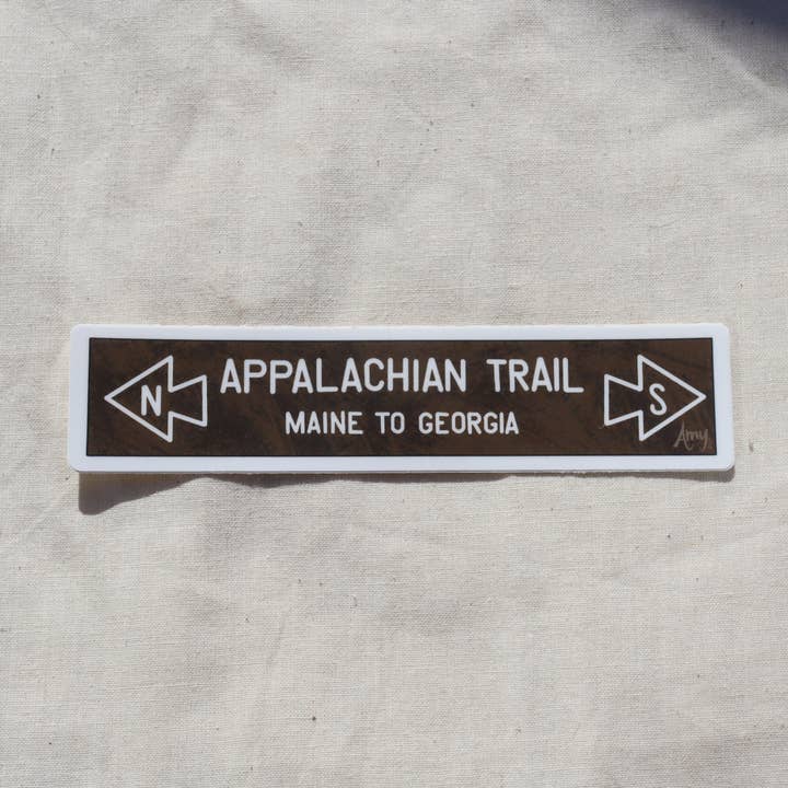 Appalachian Trail, Maine to Georgia Wooden Sign Sticker for wholesale by Sisters' Sunflowers