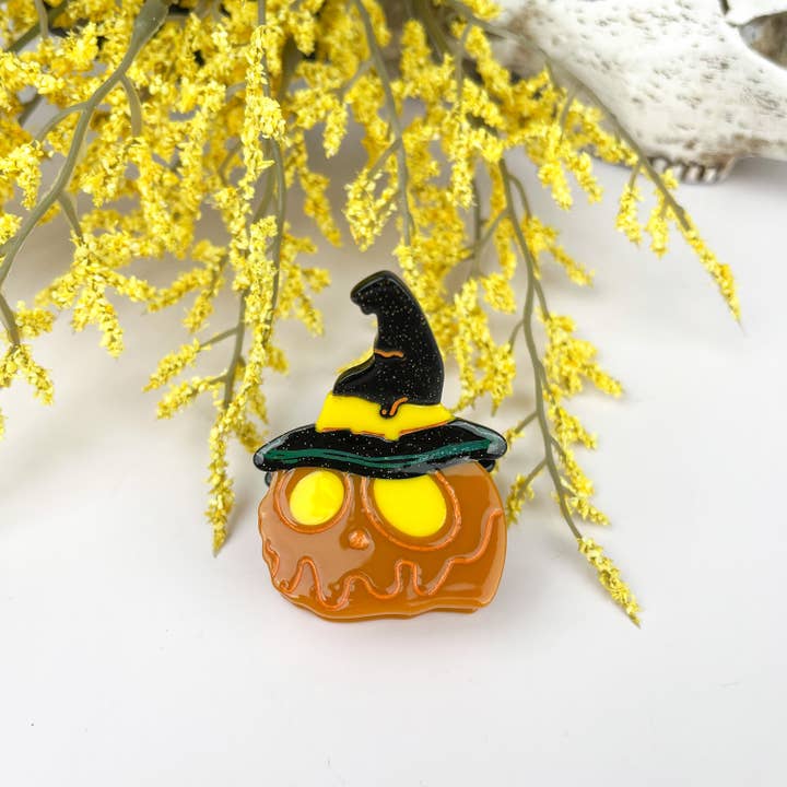 TheDivaSoap - Wholesale Hair Clip - Women's - Pumpkin Claw Clip, Halloween Acetate Hair Clip