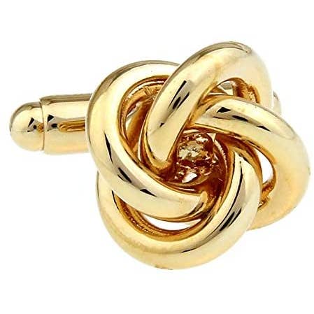 Beclosetoyou – Botões de punho - Homem por atacado – Abotoaduras para camisa masculina Abotoaduras Nós na cor dourada2