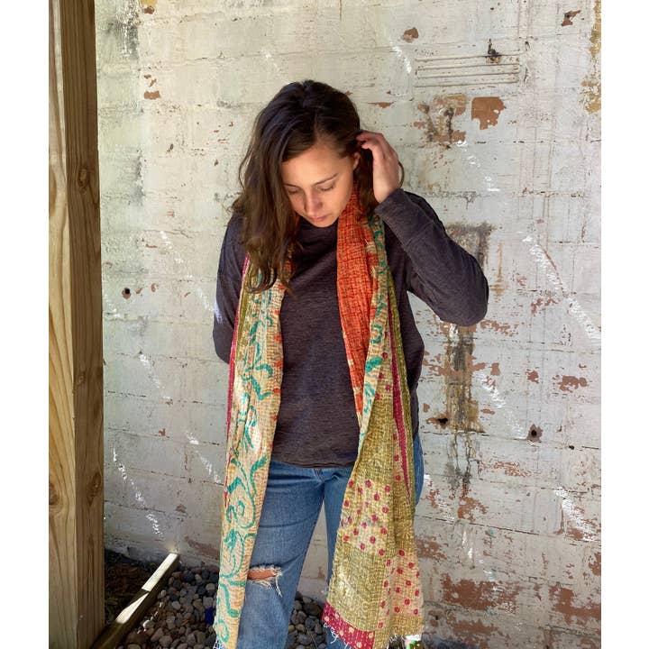 Seeds - Wholesale Scarf - Women's - Kantha Scarf Scarves | Made From Recycled Cotton SarisÂ