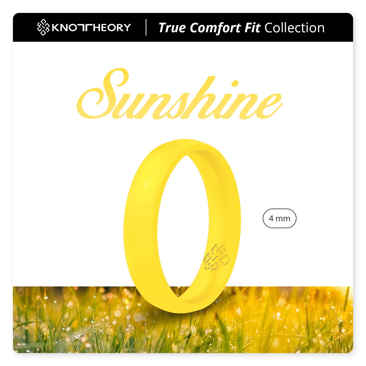 Knot Theory Silicone Ring - Wholesale Band/Stacked Ring - Knot Theory Sunshine Arc Comfort Fit0