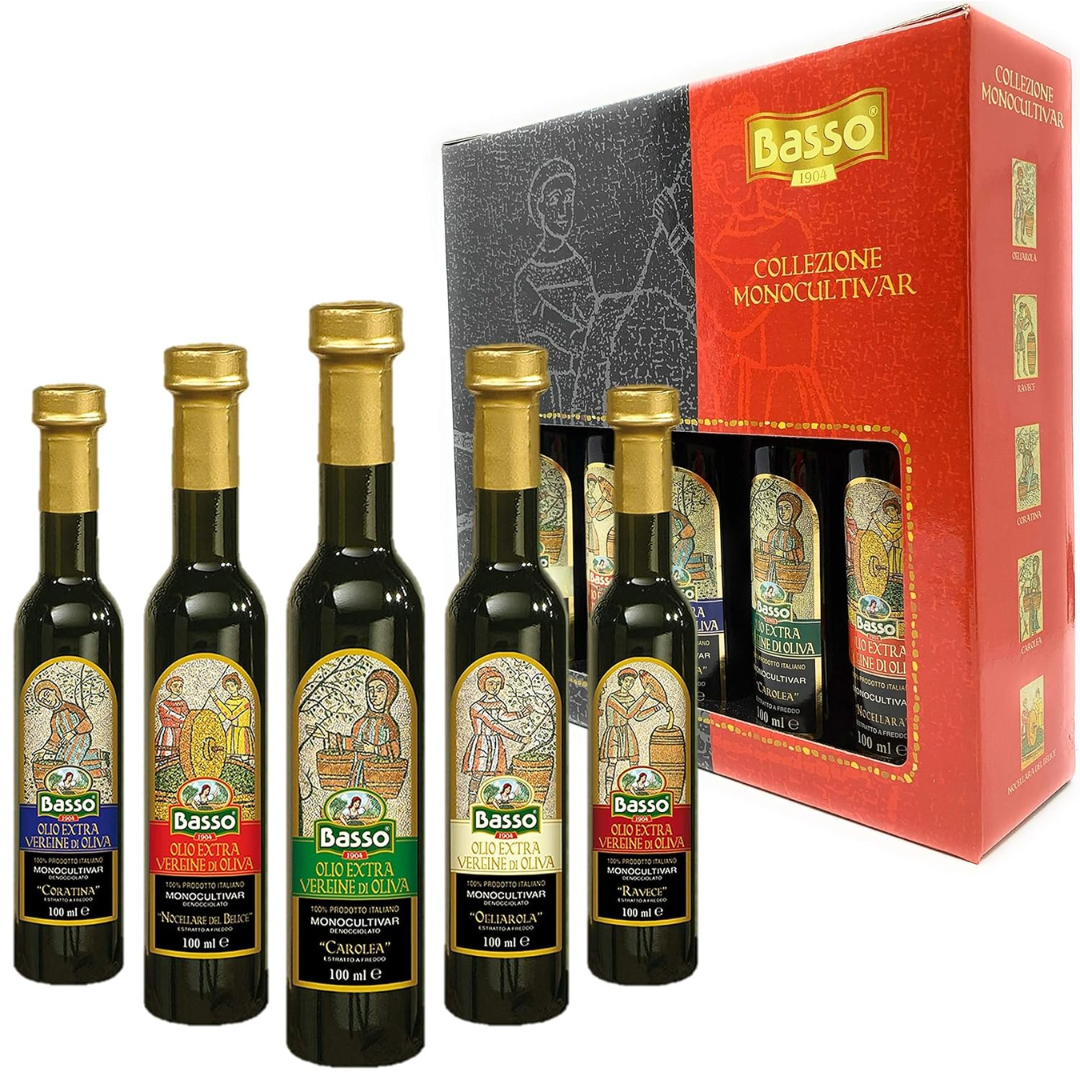 Wholesale Italian Food - Wholesale Olive Oil - Basso 1904 Extra Virgin Olive Oil Limited Edition Gift Set (5 x 100 ml)6