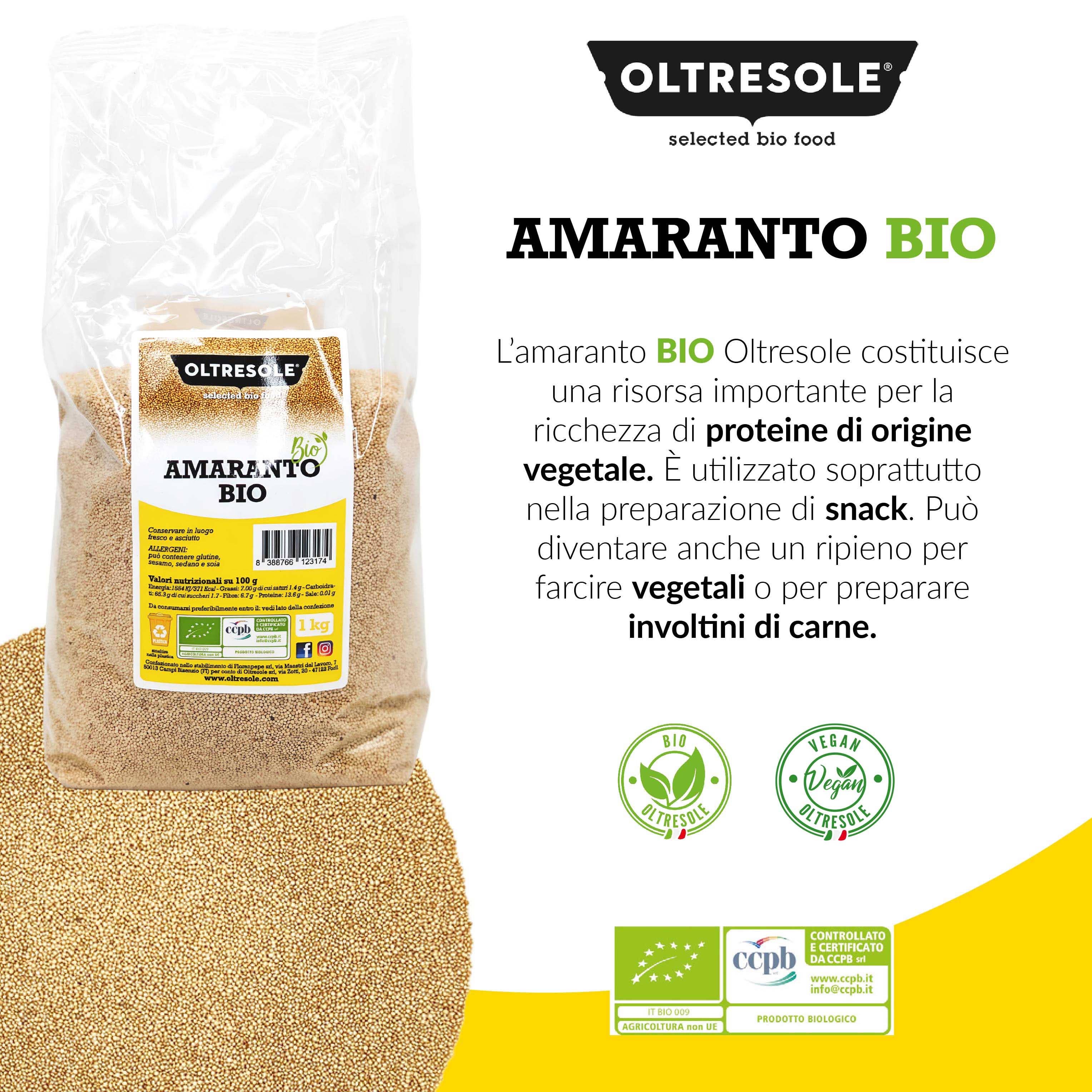 Oltresole – wholesale Whole grains – ORGANIC AMARANTH 1 Kg1