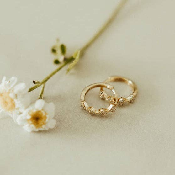 Mauve Jewelry Co. - Wholesale Huggie Earrings - Alice Diamond Hoops1