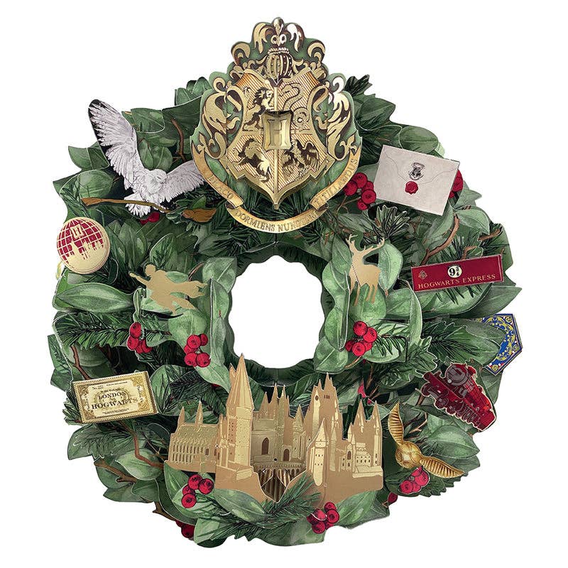 Insight Editions - #1 Pop Culture Publisher - Wholesale Wreath - Harry Potter: Hogwarts Pop-Up Holiday Wreath1
