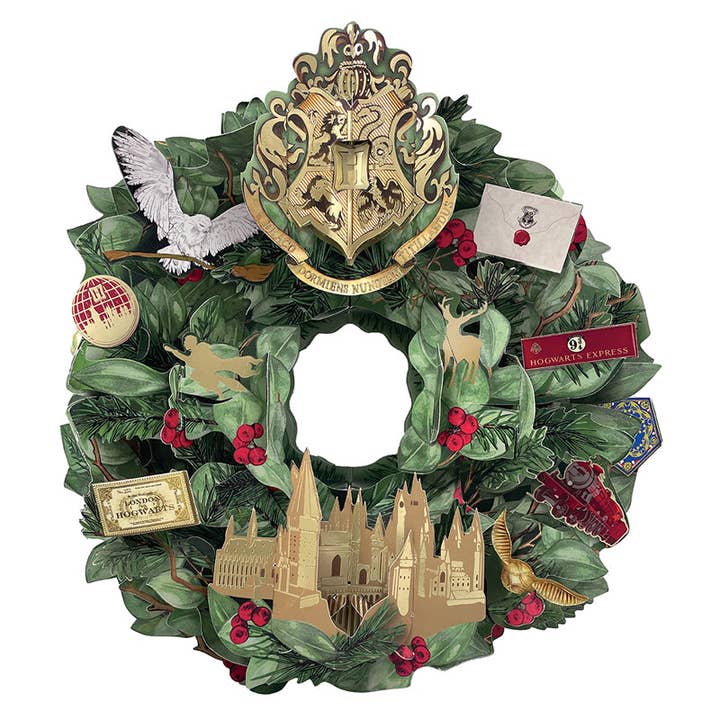 Insight Editions - #1 Pop Culture Publisher - Wholesale Wreath - Harry Potter: Hogwarts Pop-Up Holiday Wreath1